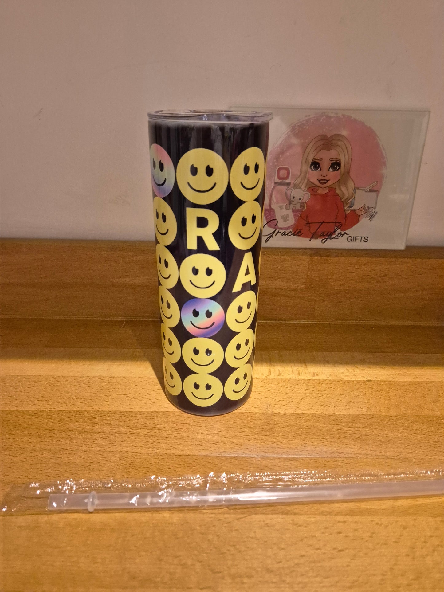 Retro Smiley Face Tumbler