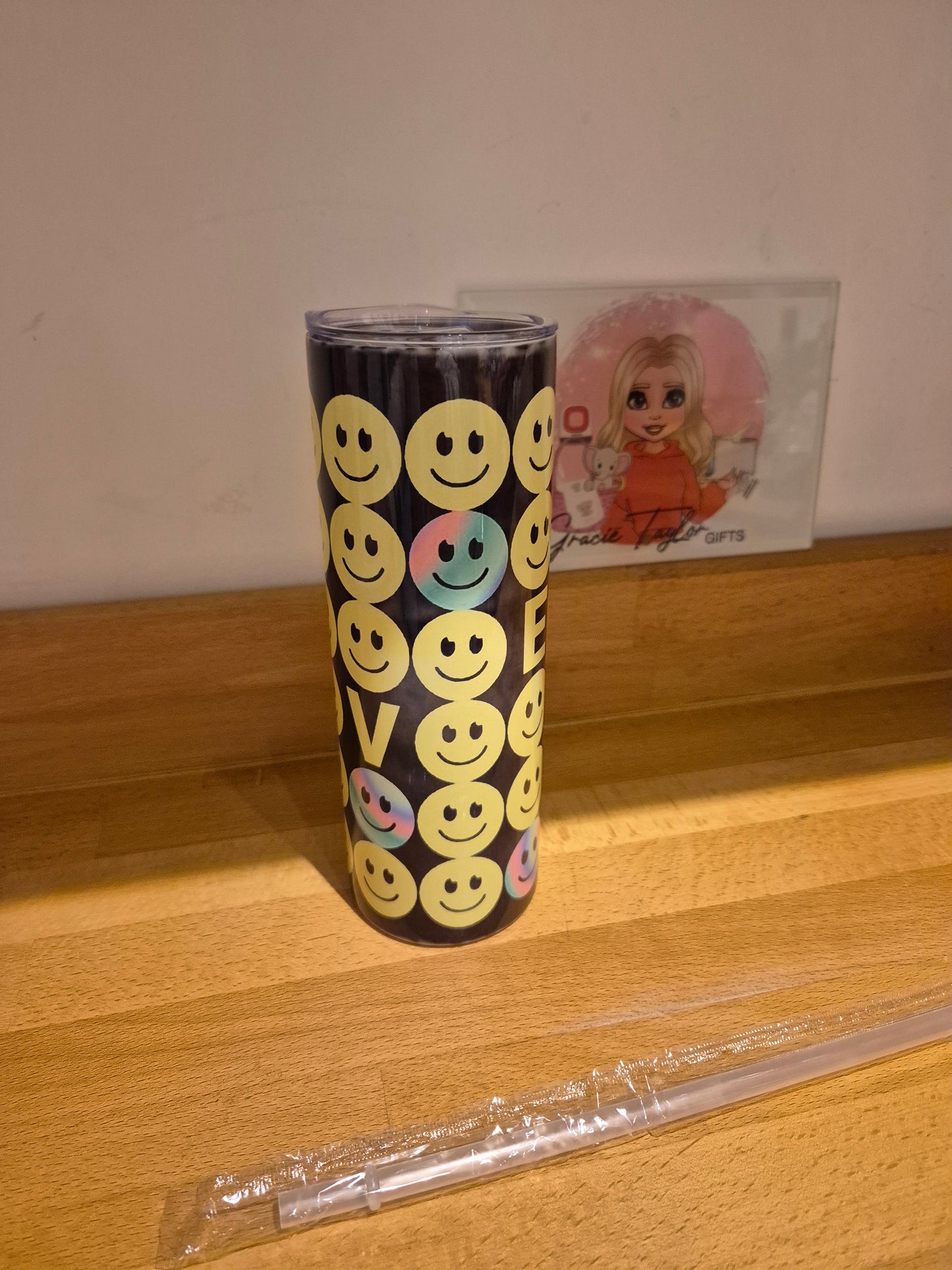 Retro Smiley Face Tumbler